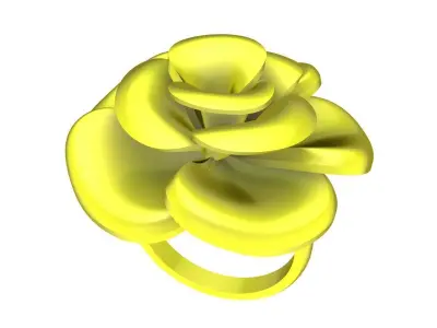 Luxury Flower Ring 3D Model for Jewelry Casting 4431 3D print model