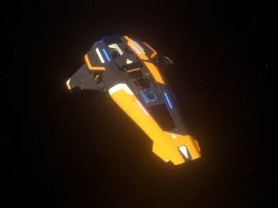 Peregrine Racing Spacecraft Free 3D model