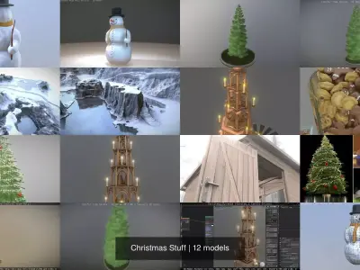  Christmas Stuff 3D Model Collection