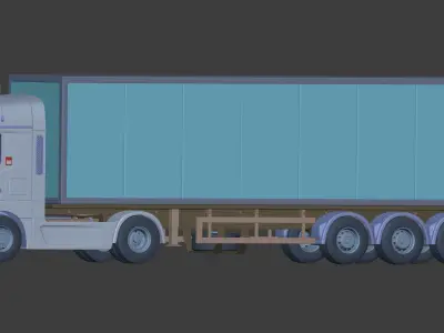Generic  Container - Box Truck - Semi Trailer 3D model