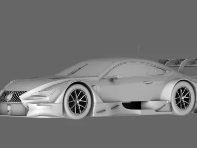 Lexus RC F GT500 Low-poly 3D model