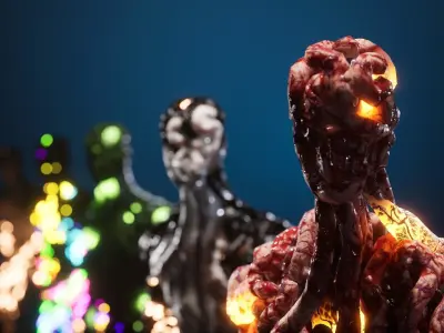 GutMan man in flames 3D model