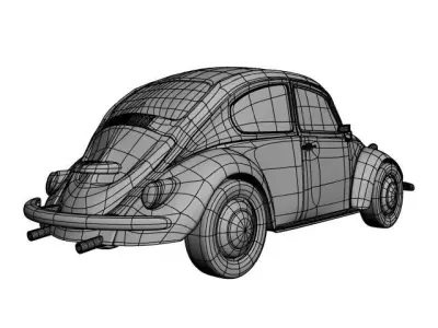 Old Beatles Car reimagined 3D model