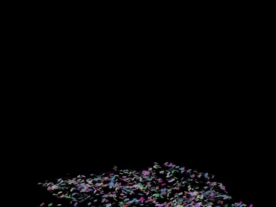 Confetti 10 Animations Low-poly 3D model