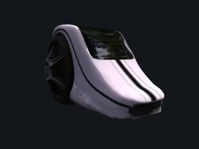 Solo Wheel Car - Low Poly Free low-poly 3D model