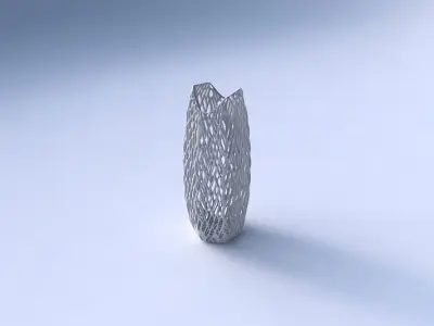 Vase double arc hexagon with lattice tiles  3D print model