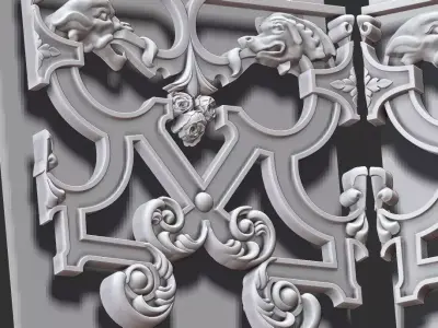 staircase castle ANTIQUE ornament 3D model