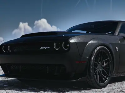 Desert Automotive Scene Cinema 4D and FBX File Textured 3D model Low-poly 3D model