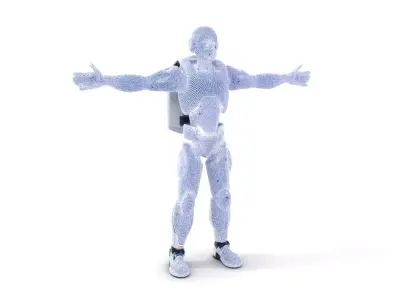 Futuristic Android model pack Low-poly 3D model
