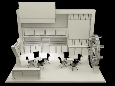 Booth Exhibition Stand a146a 3D model