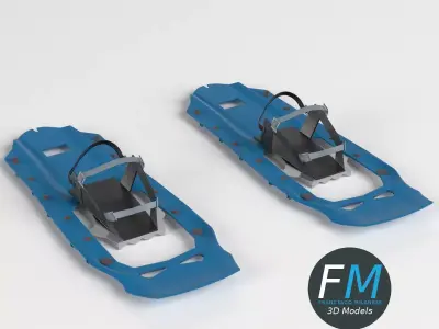 Modern snow shoes 3D model