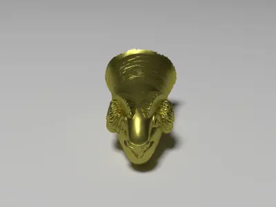 Achaemenid Ram Rhyton Low-poly 3D model