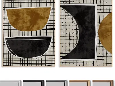 Abstract Painting Frame set 3D model 222