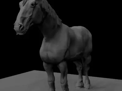 Draft Horse Sculpt 3D model