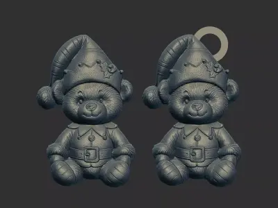 teddy elf christmas decor 3D print model