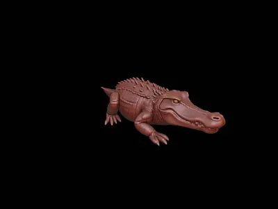 Crocodile Animal Sculpture 3D print model buy