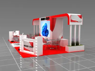 Company Exhibition Stand 01 3D model