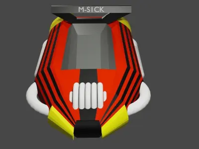 Submarine Car version M-S1CK Low-poly 3D model