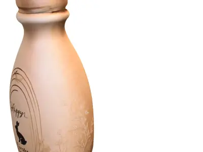 Wooden Easter Bottle Low-poly 3D model