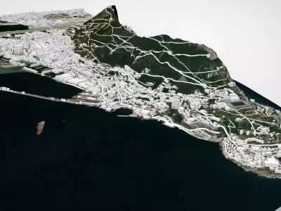  Gibraltar British Overseas Territory 3D model