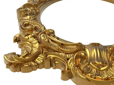 carved frame 3D model 10