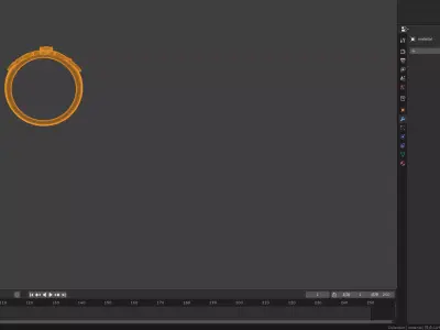 Floral Leaf Diamond Gold Ring 3D print model