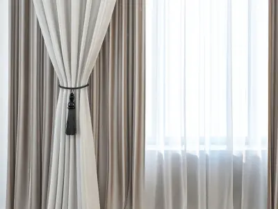 Set 07 Curtains 3D model