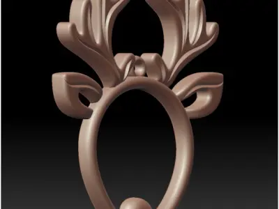 Printable Minimalist Reindeer  pendant Head Ornament  3D print model