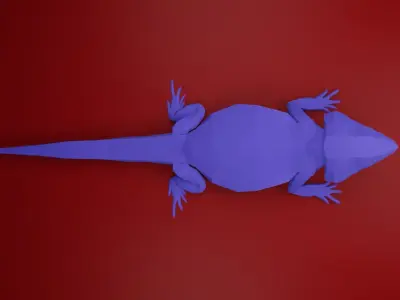 Dart the Bearded Dragon Low Poly Low-poly 3D model