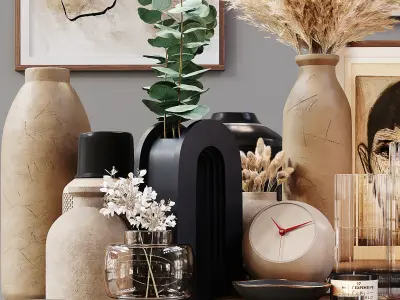 Decor Set 039 Low-poly 3D model