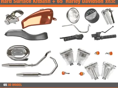 harley davidson xl 53c 1200 cc 3D model