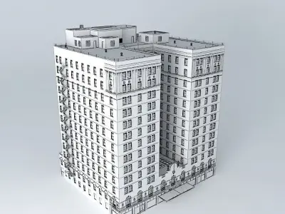 Old Hotel Free 3D model