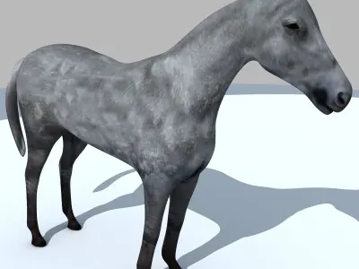 3D model Low poly 3D Horse Model For Games NEW Low-poly 3D model