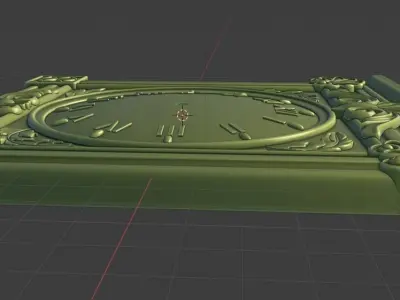 Square Clock - 3D STL file for CNC 3D print model