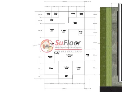 House 10x17m code 558 - Sketchup 3D model 3D model 3D model