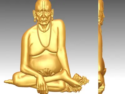 Swami-Samarth- Bass-Relief CNC 3D model