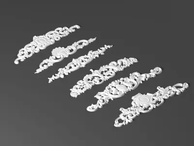 18 ornamental classic decoration 3d model kitbash vol 44 3D model