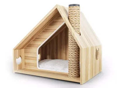 Cat House 3 types Pack 3D model