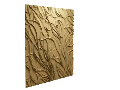 modern panel wall decor set wall relief mural CNC 139 3D model