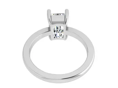 Emerald Solitaire Ring 4161 3D print model