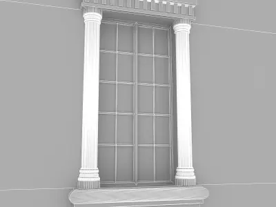 Window Frame 17 Low-poly 3D model