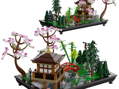 Lego - 10315 Tranquil Garden 3D model