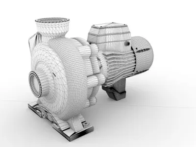 Centrifugal water pump 3D model