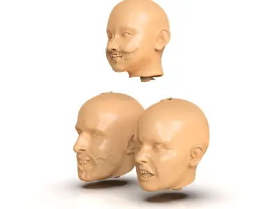 Family Zombie Heads 3D print model