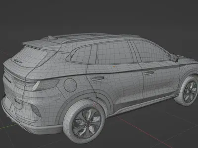 BYD Song Plus EV 2021  low poly 3D model
