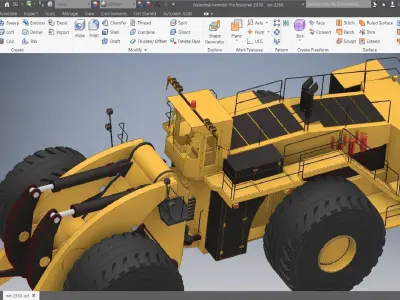 Wheel loader truck 3D model