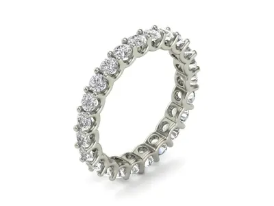 U Shaped Eternity Ring 2 point 7 mm stone size swiss 13 and EU53 3D print model