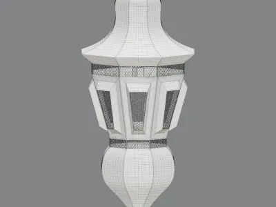  Moroccan hanging copper lamp 3D model