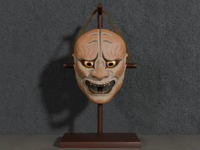 Tiger Mask Theater Noh Japanese 3D model 3D model