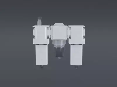 3D Air Compressor Model Low-poly 3D model